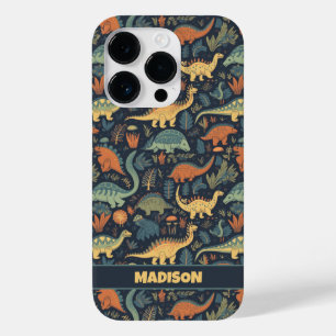 Aangepaste tekst Dinosaurus Patroon Case-Mate iPhone 14 Pro Hoesje