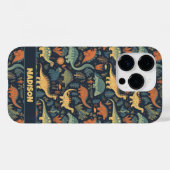 Aangepaste tekst Dinosaurus Patroon Case-Mate iPhone Case (Achterkant (horizontaal))