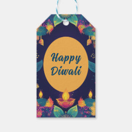 Aangepaste tekst, Diwali Brilliance-Label Cadeaulabel