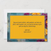 Aangepaste tekst, Diwali Delight Feestdagenkaart (Achterkant)