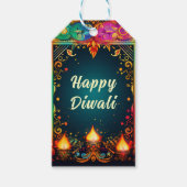 Aangepaste tekst, Diwali Elegance Label – Shine &  Cadeaulabel (Voorkant)