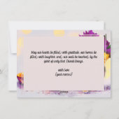 Aangepaste tekst, Diwali Elephant Elegance Feestdagenkaart (Achterkant)