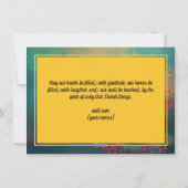 Aangepaste tekst, Diwali etherische lichten Feestdagenkaart (Achterkant)