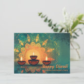 Aangepaste tekst, Diwali Festival Radiance Feestdagenkaart (Staand voorkant)
