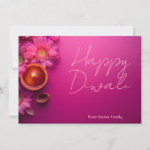 Aangepaste tekst Diwali Gerbera Glow kaart (Voorkant)