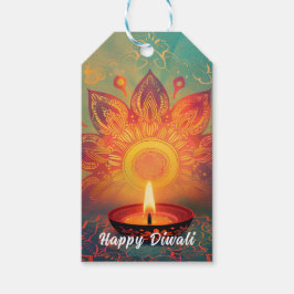 Aangepaste tekst, Diwali Glow Label Cadeaulabel