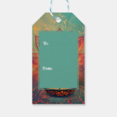 Aangepaste tekst, Diwali Glow Label Cadeaulabel (Achterkant)