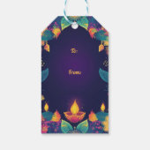 Aangepaste tekst, Diwali Glow – Light & Celebrate Cadeaulabel (Achterkant)