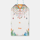 Aangepaste tekst, Diwali Harmony Label Cadeaulabel (Achterkant)