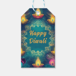 Aangepaste tekst, Diwali Joy Label – Licht & Liefd Cadeaulabel