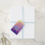 Aangepaste tekst, Diwali Peacock Splendor Cadeaulabel (Met Touw)