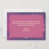 Aangepaste tekst, Diwali Radiant Blossoms Feestdagenkaart (Achterkant)