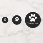 Aangepaste tekst dog paw confetti (Voorkanten)