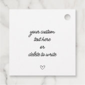 Aangepaste tekst Doodle Moderne ballon Gelukkige V Bedankjes Labels (Achterkant)