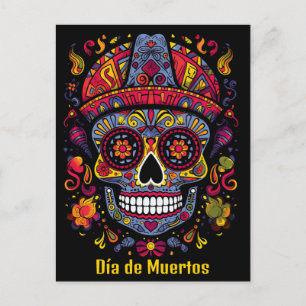 Aangepaste tekst 💀 doodle stijl Día de Muertos Briefkaart