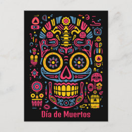 Aangepaste tekst 💀 doodle stijl Día de Muertos Briefkaart