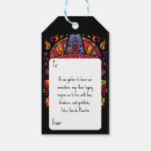 Aangepaste tekst 💀 doodle stijl Día de Muertos Cadeaulabel (Achterkant)