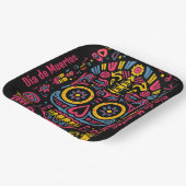 Aangepaste tekst 💀 doodle stijl Día de Muertos Papieren Bordje (Gebogen)