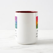 Aangepaste tekst Dream Believe Succes Quote Tweekleurige Koffiemok (Center)