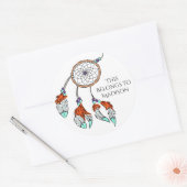 Aangepaste tekst Dreamcatcher stickers (Envelop)