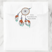 Aangepaste tekst Dreamcatcher stickers (Tas)