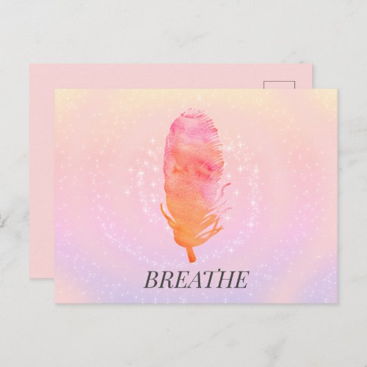 Aangepaste tekst Dreamweaver Sky  Roze doezelaar B Briefkaart (Voorkant / Achterkant)