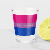 Aangepaste tekst drinken voor biseksuele vlag shot glas (Voorkant)