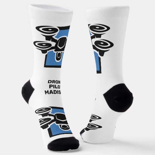 Aangepaste tekst drone sokken (Gebogen)