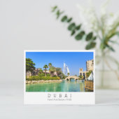 Aangepaste tekst, Dubai, Briefkaart Verenigde Arab (Staand voorkant)