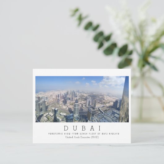 Aangepaste tekst, Dubai, Briefkaart Verenigde Arab (Staand voorkant)