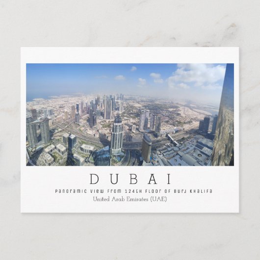 Aangepaste tekst, Dubai, Briefkaart Verenigde Arab (Voorkant)