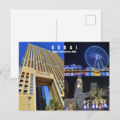 Aangepaste tekst, Dubai, Briefkaart Verenigde Arab (Voorkant / Achterkant)