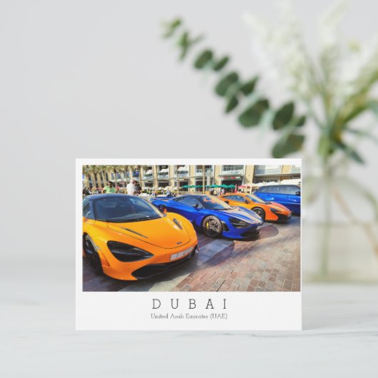 Aangepaste tekst, Dubai, Briefkaart Verenigde Arab (Staand voorkant)