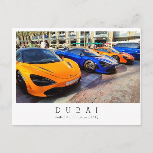 Aangepaste tekst, Dubai, Briefkaart Verenigde Arab (Voorkant)