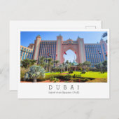 Aangepaste tekst, Dubai, Briefkaart Verenigde Arab (Voorkant / Achterkant)