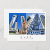 Aangepaste tekst, Dubai, Briefkaart Verenigde Arab (Voorkant / Achterkant)