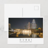 Aangepaste tekst, Dubai, Briefkaart Verenigde Arab (Voorkant / Achterkant)