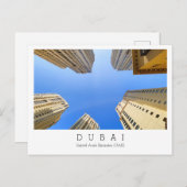 Aangepaste tekst, Dubai, Briefkaart Verenigde Arab (Voorkant / Achterkant)