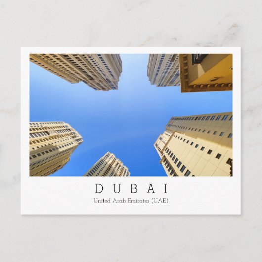 Aangepaste tekst, Dubai, Briefkaart Verenigde Arab (Voorkant)