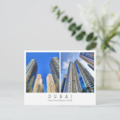 Aangepaste tekst, Dubai, Briefkaart Verenigde Arab (Staand voorkant)