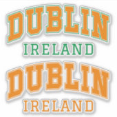 Aangepaste tekst Dublin Ierland Sticker (Voorkant)