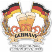 Aangepaste tekst Duitse Beer sticker (Voorkant)