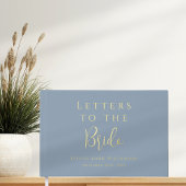 Aangepaste tekst Dusty Blue Gold Letters to the Br Gastenboek