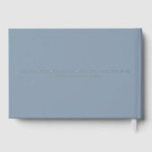 Aangepaste tekst Dusty Blue Gold Letters to the Br Gastenboek (Achterkant)