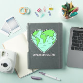 Aangepaste tekst Earth Love Sticker (iPad Cover)