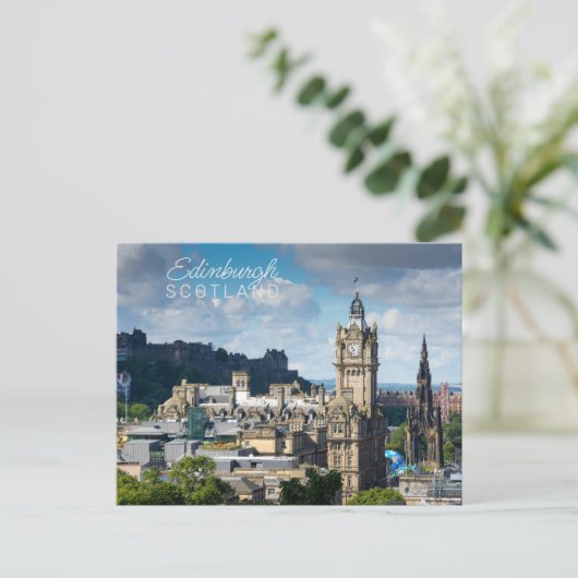 Aangepaste tekst Edinburgh Schotland Briefkaart (Staand voorkant)