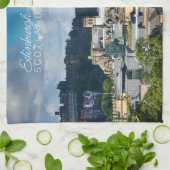 Aangepaste tekst Edinburgh Schotland Theedoek (Gevouwen)