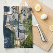 Aangepaste tekst Edinburgh Schotland Theedoek (Quarter Fold)