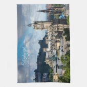 Aangepaste tekst Edinburgh Schotland Theedoek (Verticaal)