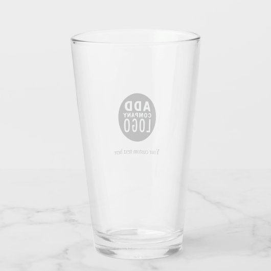 Aangepaste tekst Een Logo toevoegen Glas (Achterkant)